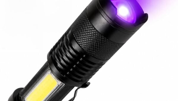Lanterna LED UV Luz Negra Ultravioleta Recarregável Potente