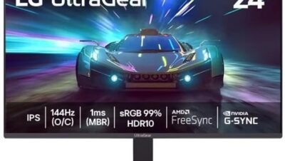 Monitor Gamer 24 Polegadas IPS Full HD 144Hz Preto