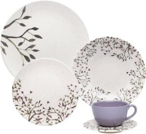 Aparelho de Jantar Lilás em Porcelana Completo