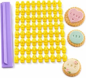 Carimbo Mini Letras e Números para Confeitaria e Doces