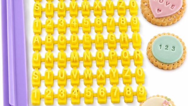 Carimbo Mini Letras e Números para Confeitaria e Doces