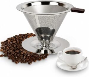 Coador de Café Inox Reutilizável Sustentável e Econômico