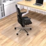 Tapete de Cadeira para Piso de Madeira em PVC Transparente Resistente