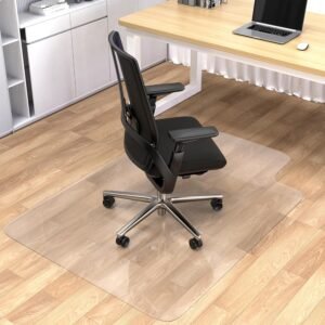 Tapete de Cadeira para Piso de Madeira em PVC Transparente Resistente
