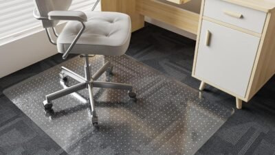 Tapete de Cadeira para Carpete Antiderrapante Resistente