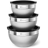 Tigelas Inox Premium 3 Peças Empilháveis para Cozinha