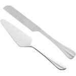Kit Faca e Espátula para Bolo em Inox Resistente