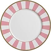 Aparelho de Jantar Alleanza em Porcelana Rosa Stripe