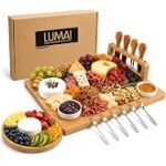 Tábua de Frios e Queijos em Bambu com Kit de Facas